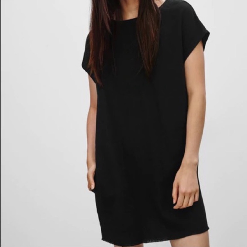 Aritzia Wilfred Free Black Suede Nori Dress